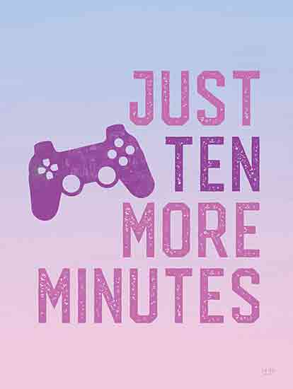 Lux + Me Designs LUX1006 - LUX1006 - Girly Just Ten More Minutes - 12x16 Games, Video Games, Tween, Girls, Just Ten More Minutes, Typography, Signs, Textual Art, Pink, Controller from Penny Lane