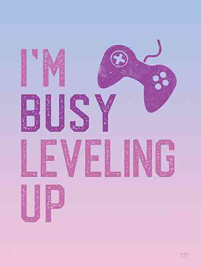Lux + Me Designs LUX1008 - LUX1008 - Girly I'm Busy Leveling Up - 12x16 Games, Video Games, Tween, Girls, I'm Busy Leveling Up, Typography, Signs, Textual Art, Pink, Controller from Penny Lane
