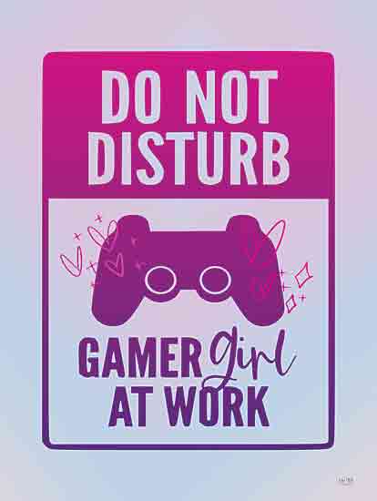 Lux + Me Designs LUX1012 - LUX1012 - Gamer Girl at Work - 12x16 Games, Video Games, Tween, Humor, Girls, Do Not Disturb, Gamer Girl At Work, Typography, Signs, Textual Art, Pink, Controller, Hearts from Penny Lane