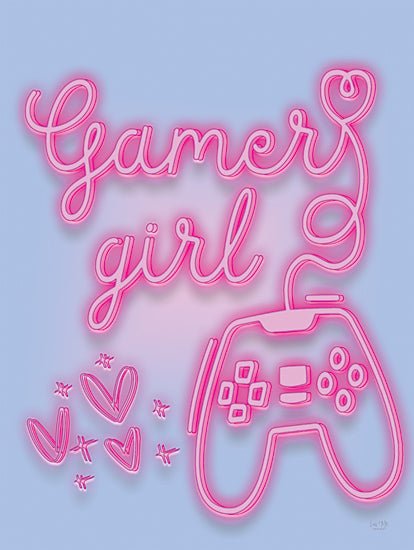 Lux + Me Designs LUX1015 - LUX1015 - Gamer Girl Glow - 12x16 Games, Video Games, Tween, Neon, Gamer Girl, Typography, Signs, Textual Art, Pink, Controller, Hearts, Glow from Penny Lane