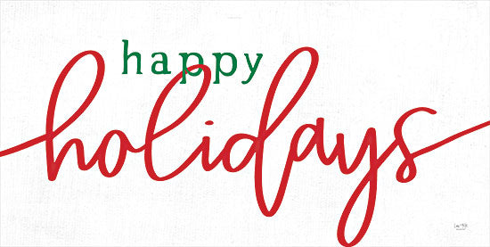 Lux + Me Designs LUX217 - LUX217 - Happy Holidays - 18x9 Happy Holidays, Christmas, Red, Green, Calligraphy, Signs from Penny Lane