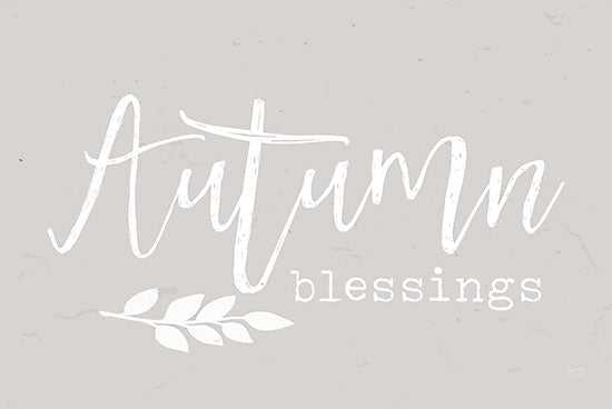Lux + Me Designs LUX306 - LUX306 - Autumn Blessings   - 18x12 Fall, Autumn Blessings, Typography, Signs, Textual Art, Greenery, Gray, White from Penny Lane