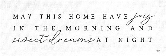 Lux + Me Designs LUX316B - LUX316B - Home Blessing     - 36x12 Bed, Bedroom, Children, Inspirational, May This Home Have Joy in the Morning and Sweet Dreams at Night, Typography, Signs, Textual Art, Black & White from Penny Lane