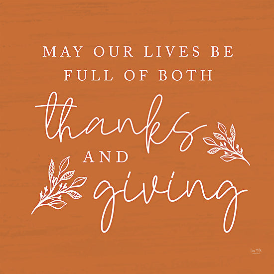 Lux + Me Designs LUX328 - LUX328 - May Our Lives - 12x12 May Our Lives, Thanksgiving, Thankful, Orange, Autumn, Signs from Penny Lane