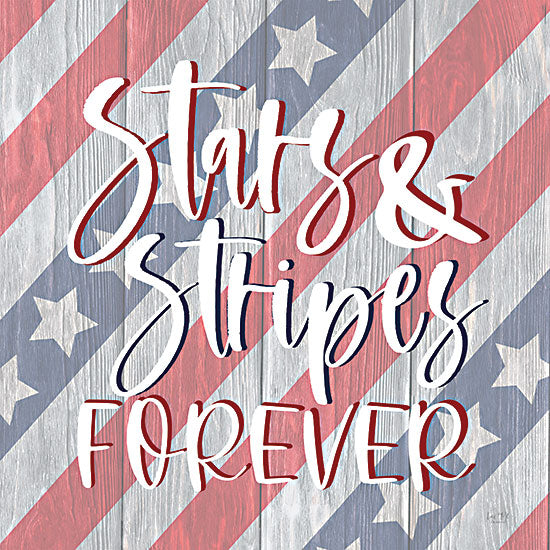 Lux + Me Designs LUX383 - LUX383 - Stars and Stripes Forever I - 12x12 Stars and Stripes Forever, Patriotic, Red, White, & Blue, America, Flag, Stars, Signs from Penny Lane