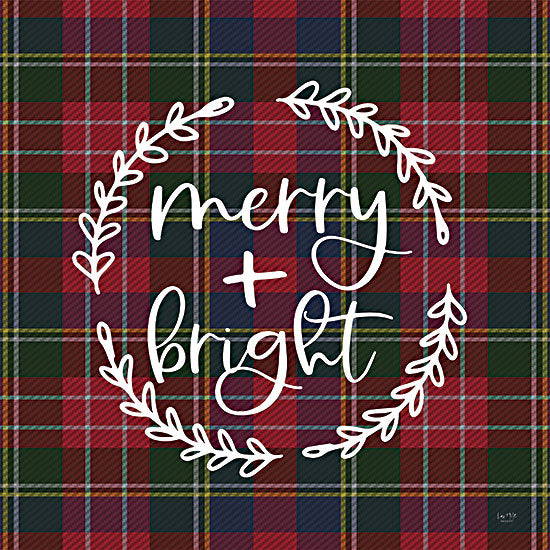 Lux + Me Designs LUX394 - LUX394 - Merry & Bright - 12x12 Merry & Bright, Plaid, Holidays, Christmas, Signs from Penny Lane