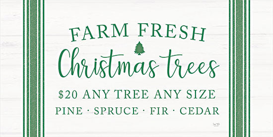 Lux + Me Designs LUX398 - LUX398 - Christmas Trees for Sale - 18x9 Farm Fresh, Christmas Trees, Green & White, Linen Tea Towels, Holidays from Penny Lane