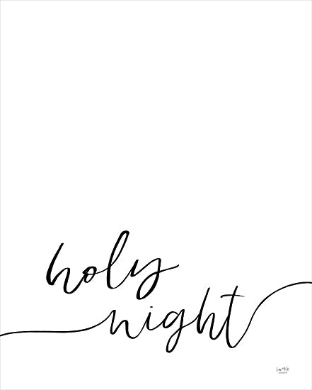 Lux + Me Designs LUX481 - LUX481 - Holy Night - 12x16 Christmas, Holidays, Music, Holy Night, Black & White, Typography, Signs, Diptych, Winter from Penny Lane