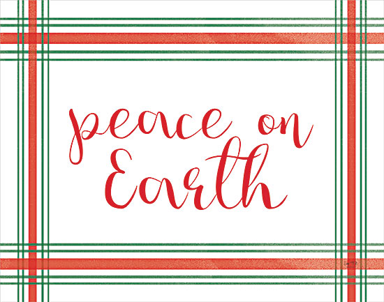 Lux + Me Designs LUX522 - LUX522 - Peace on Earth - 16x12 Peace on Earth, Christmas, Holidays, Calligraphy, Plaid, Signs, Triptych from Penny Lane
