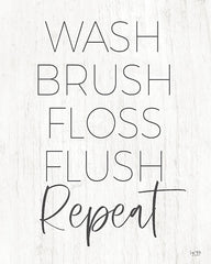 LUX549 - Wash, Brush, Floss, Flush, Repeat - 12x16