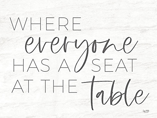 Lux + Me Designs LUX550 - LUX550 - Everyone Has a Seat at the Table - 16x12 Everyone Has a Seat at the Table, Kitchen, Kitchen Table, Typography, Signs from Penny Lane