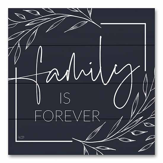 Lux + Me Designs LUX579PAL - LUX579PAL - Family is Forever - 12x12 Family is Forever, Leaves, Family, Typography, Signs, Black & White from Penny Lane