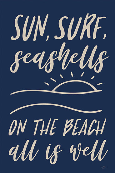 Lux + Me Designs LUX630 - LUX630 - Sun, Surf, Seashells - 12x18 Sun, Surf, Seashells, Coastal, Beach, Summer, Typography, Signs from Penny Lane