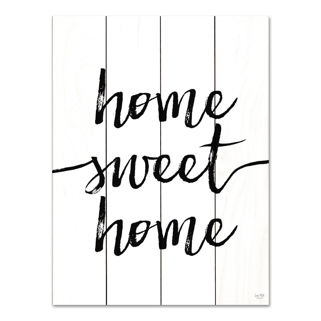 Lux + Me Designs LUX632PAL - LUX632PAL - Home Sweet Home - 12x16 Home Sweet Home, Typography, Signs, Black & White, Home, Family from Penny Lane