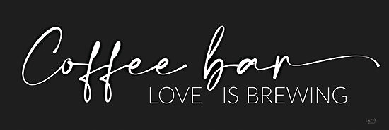 Lux + Me Designs LUX692 - LUX692 - Coffee Bar - Love is Brewing - 18x6 Coffee Bar, Love is Brewing, Coffee, Kitchen, Whimsical, Black & White, Typography, Signs from Penny Lane