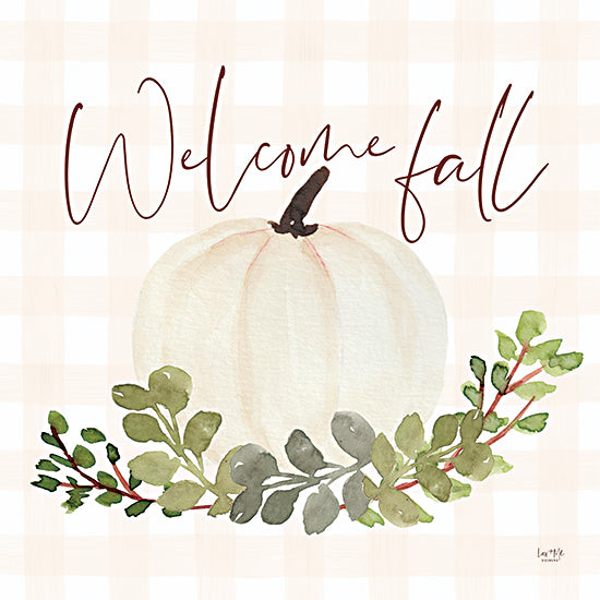 Lux + Me Designs LUX708 - LUX708 - Welcome Fall Pumpkin - 12x12 Welcome Fall Pumpkin, Welcome, Fall, Autumn, White Pumpkin, Greenery, Typography, Signs from Penny Lane