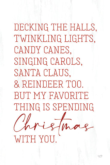 Lux + Me Designs LUX710 - LUX710 - Christmas Favorites - 12x18 Christmas, Holidays, Typography, Signs, Red & White, Favorite Things, Christmas Icons, Winter from Penny Lane