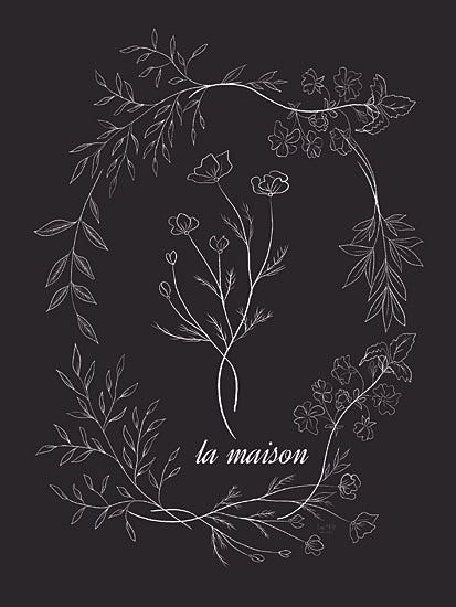 Lux + Me Designs LUX745 - LUX745 - La Maison - 12x16 La Maison, French, The House, Flowers, Wreath, Greenery, Leaves, Typography, Signs from Penny Lane