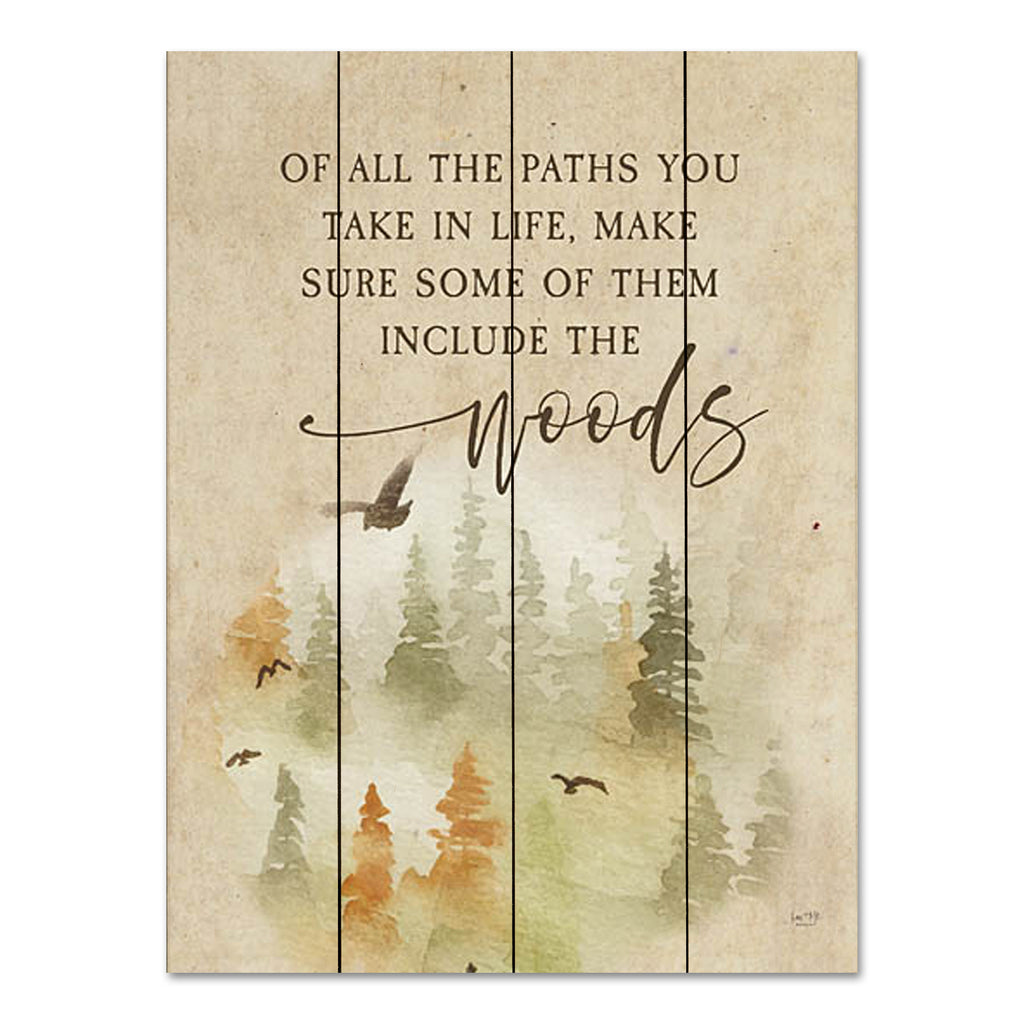 Lux + Me Designs LUX794PAL - LUX794PAL - All the Paths - 12x16 Lodge, Trees, Of All the Paths You Take in Life, Typography, Signs, Textual Art, Masculine, Watercolor, Tea Stain from Penny Lane