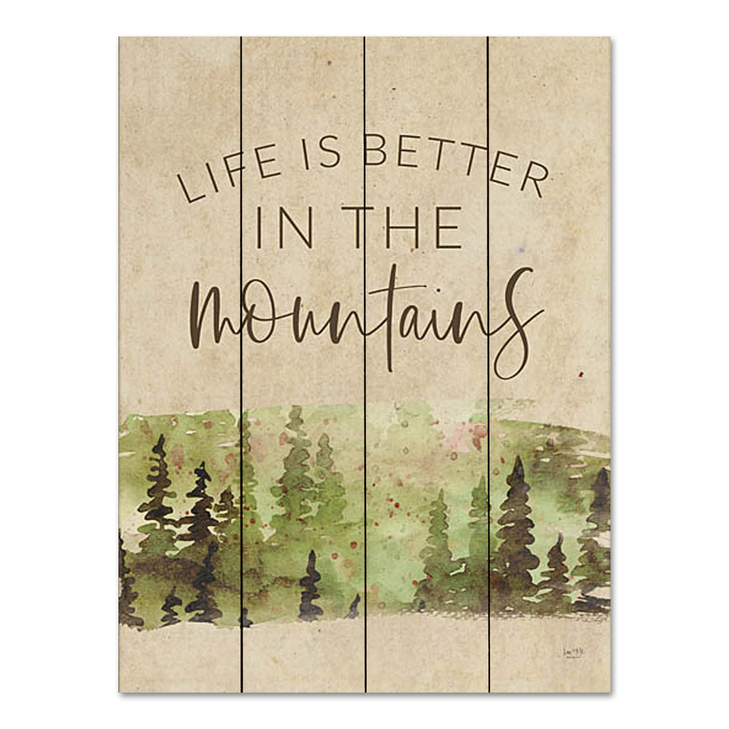 Lux + Me Designs LUX795PAL - LUX795PAL - Life is Better in the Mountains - 12x16 Lodge, Life is Better in the Mountains, Typography, Signs, Textual Art, Masculine, Watercolor, Tea Stain from Penny Lane