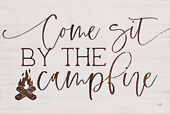 Lux + Me Designs LUX798 - LUX798 - Come Sit by the Campfire - 18x12 Lodge, Campfire, Come Sit by the Campfire, Typography, Signs, Textual Art, Camping from Penny Lane