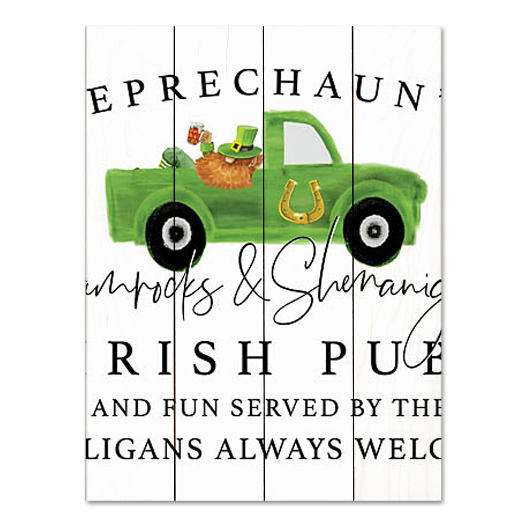Lux + Me Designs LUX845PAL - LUX845PAL - Irish Pub - 16x12 St. Patrick's Day, Leprechauns, Truck, Green Truck, Irish Pub, Advertisements, Typography, Signs, Bar, Spring from Penny Lane