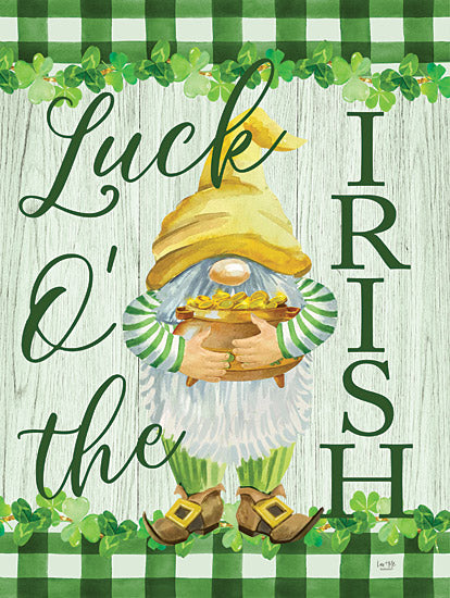 Lux + Me Designs LUX847 - LUX847 - Luck O' the Irish - 12x16 St. Patrick's Day, Gnome, Luck O' the Irish, Whimsical, Typography, Signs, Plaid, Clovers, Shamrocks, Spring from Penny Lane