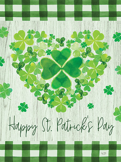 Lux + Me Designs LUX848 - LUX848 - Happy St. Patrick's Day - 12x16 St. Patrick's Day, Heart, Shamrocks, Four Leaf Clovers, Plaid, Typography, Signs, Happy St. Patrick's Day, Spring from Penny Lane