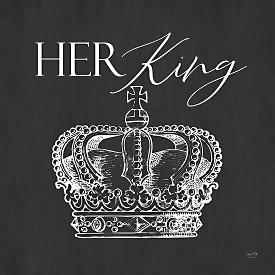 Lux + Me Designs LUX981 - LUX981 - Her King - 12x12 Bedroom, Her King, Typography, Signs, Textual Art, Black & White, Crown, Husband, Triptych from Penny Lane