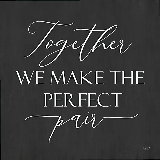 Lux + Me Designs LUX982 - LUX982 - Together We Make the Perfect Pair - 12x12 Bedroom, Inspirational, Together We Make the Perfect Pair, Typography, Signs, Textual Art, Black & White, Triptych from Penny Lane