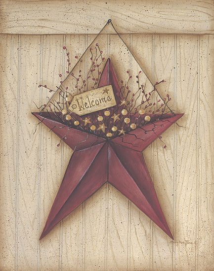 Mary Ann June MARY268 - Welcome Barn Star - Barn Star, Berries, Welcome from Penny Lane Publishing
