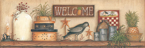 Mary Ann June MARY425 - Welcome  - Welcome, Crow, Crock, Boxes, Pineapple from Penny Lane Publishing