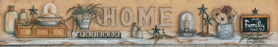 Mary Ann June MARY466 - Where Family & Friends Gather - Home, Stars, Sign, Jars, Flowers from Penny Lane Publishing