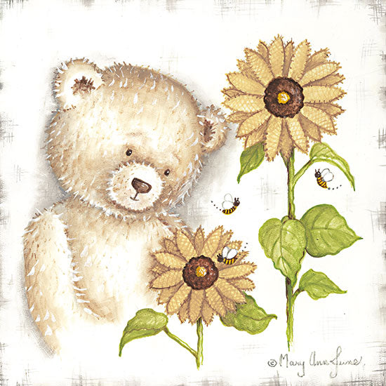 Mary Ann June MARY589 - MARY589 - Cute as Can Bee - 12x12 Whimsical, Flowers, Black-Eyed Susan, Bear, Bees, Summer, Cute as Can Bee, Botanical from Penny Lane