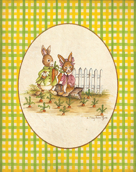 Mary Ann June MARY604 - MARY604 - Carrot Snack Time - 12x16 Children, Children's Room, Rabbits, Bunnies, Garden, Vegetables, Whimsical, Summer from Penny Lane