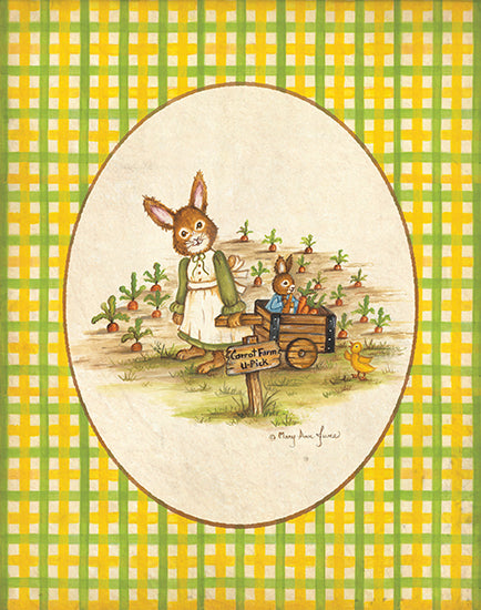 Mary Ann June MARY606 - MARY606 - Carrot Farm Fun - 12x16 Children, Children's Room, Rabbits, Bunnies, Garden, Vegetables, Whimsical, Summer from Penny Lane