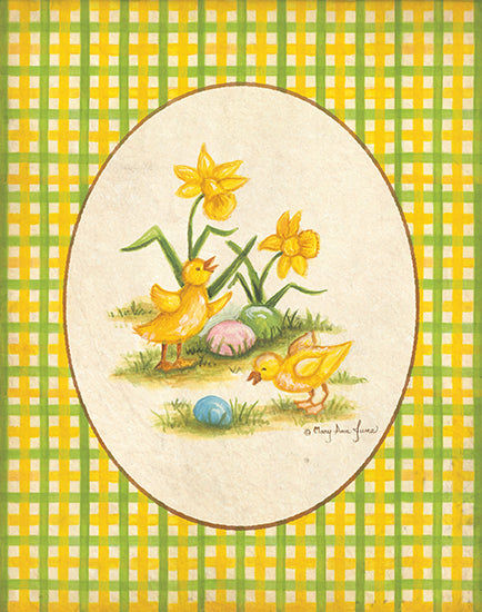 Mary Ann June MARY608 - MARY608 - Baby Chicks - 12x16 Easter, Chicks, Flowers, Tulips, Spring, Easter Eggs, Whimsical, Children from Penny Lane