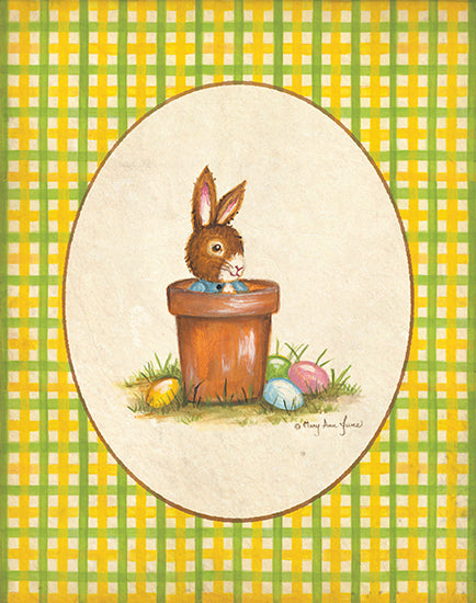 Mary Ann June MARY609 - MARY609 - Bunny Pot - 12x16 Easter, Rabbit, Bunny, Flowers Pot, Spring, Easter Eggs, Whimsical, Children from Penny Lane