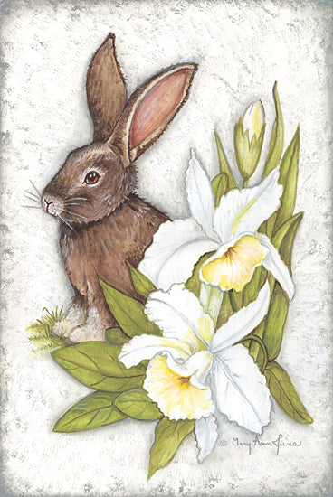 Mary Ann June MARY612 - MARY612 - Iris - 12x18 Easter, Easter Bunny, Rabbit, Flowers, Daffodils, White Daffodils, Spring, Spring Flowers from Penny Lane