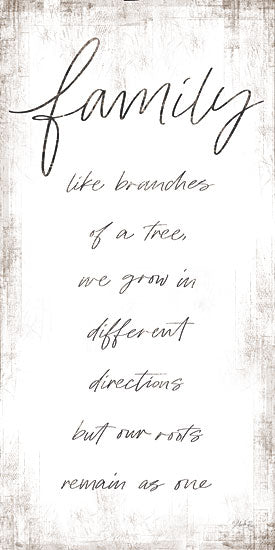 Marla Rae MAZ5561 - MAZ5561 - Family - Like Branches of a Tree - 12x24 Family, Like Branches of a Tree, Calligraphy, Signs, Black & White from Penny Lane