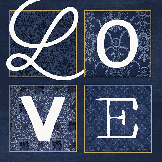 Marla Rae MAZ5608 - MAZ5608 - LOVE Squared - 12x12 Love, Blue & White, Designs, Block Letters, Signs from Penny Lane