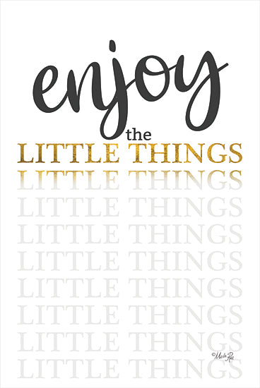 Marla Rae MAZ5635 - MAZ5635 - Enjoy the Little Things - 12x18 Enjoy the Little Things, Black & Gold, Signs, Decorative from Penny Lane