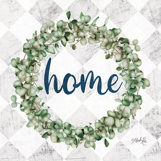 Marla Rae MAZ5682 - MAZ5682 - Home Eucalyptus Wreath - 12x12 Home, Wreath, Eucalyptus, Signs from Penny Lane