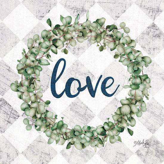 Marla Rae MAZ5685 - MAZ5685 - Love Eucalyptus Wreath - 12x12 Love, Wreath, Eucalyptus, Signs from Penny Lane