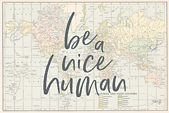 Marla Rae MAZ5772 - MAZ5772 - Be a Nice Human Map     - 18x12 Be a Nice Human, Map, World Map, Map Legend, Signs from Penny Lane