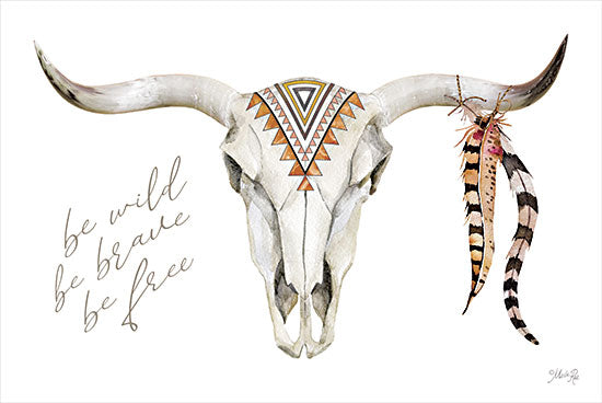 Marla Rae MAZ5820 - MAZ5820 - Be Wild II - 18x12 Be Wild, Skull, Feathers, Southwestern, Tribal Pattern, Signs from Penny Lane