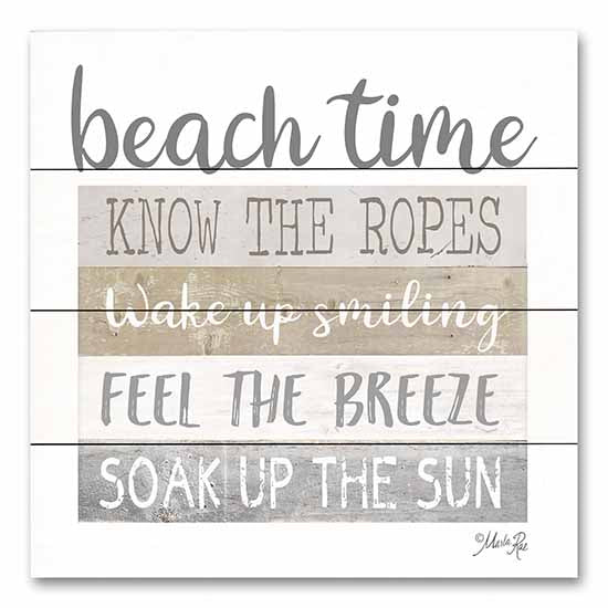 Marla Rae MAZ5822PAL - MAZ5822PAL - Beach Time - 12x12 Beach Times, Wood Slates, Coastal, Neutral Palette, Leisure, Rules, Typography, Signs from Penny Lane