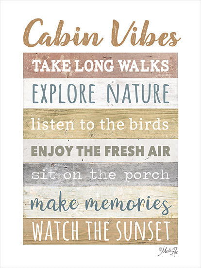 Marla Rae MAZ5837 - MAZ5837 - Cabin Vibes     - 12x16 Lake, Lodge, Cabin, Rules, Typography, Signs, Leisure, Summer from Penny Lane
