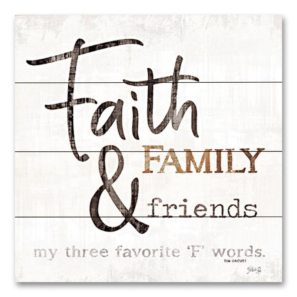 Marla Rae MAZ5857PAL - MAZ5857PAL - Three Favorite 'F' words - 12x12 Faith, Family, Friends, Humorous, Typography, Signs from Penny Lane