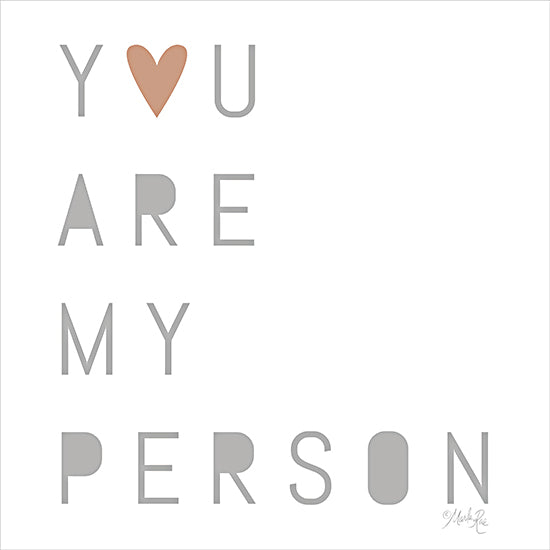 Marla Rae MAZ5865 - MAZ5865 - You Are My Person - 12x12 Wedding, You are My Person, Typography, Signs, Textual Art, Couples, Inspirational, Heart, Gray from Penny Lane